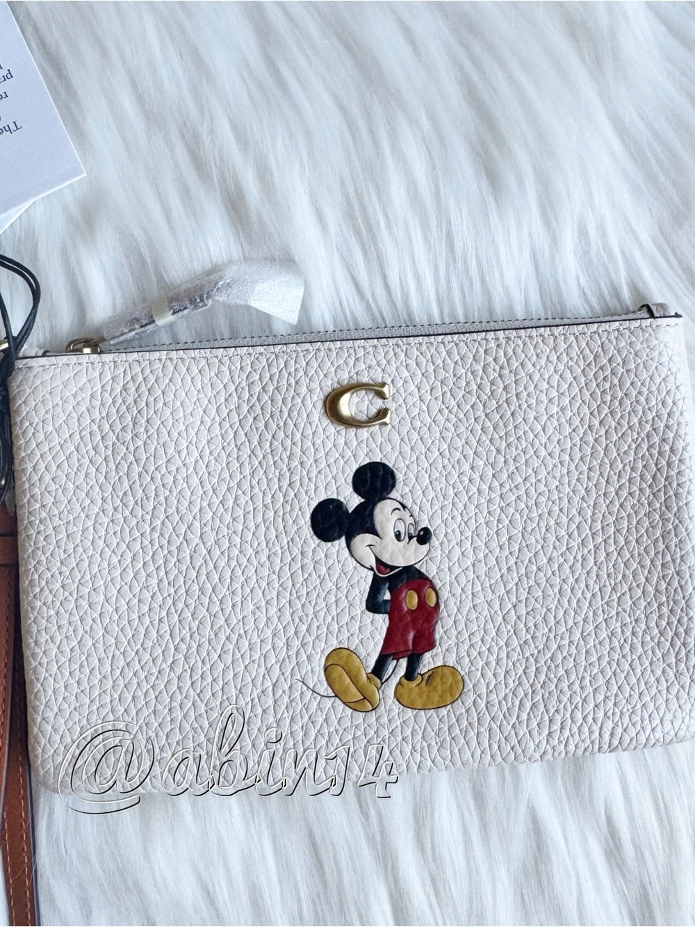 NWT Coach Disney Leather Wristlet